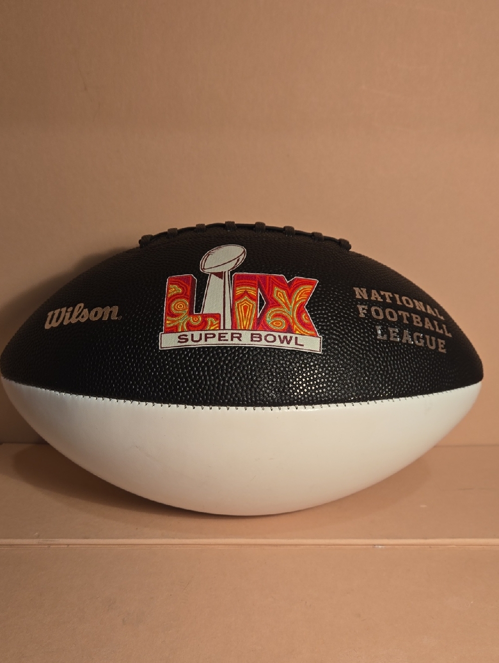 Wilson Black & White Super Bowl LIX Logo Football